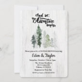 ザアドベンチャー開始カップルズシャワー招待状 招待状 (正面)