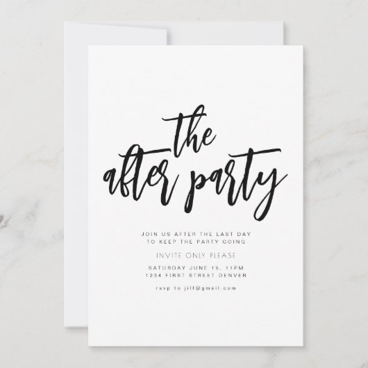ザアフターパーティーウエディングパーティー招待状 招待状 (正面)