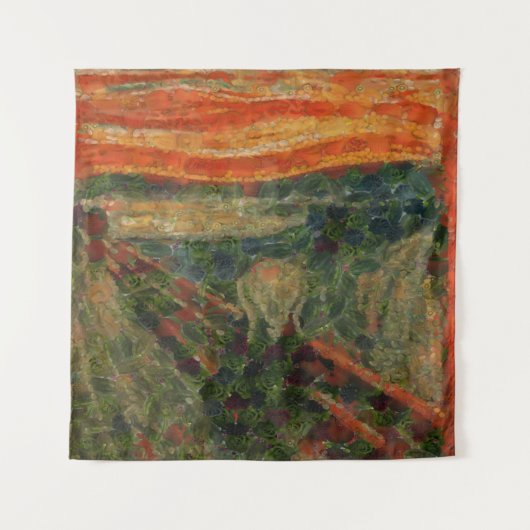 ザアボカドスクリームファインアートビーガンスポフ タペストリー (正面)