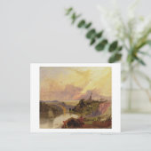 ザアボンゴージアットサンセット(油オン紙) ポストカード (スタンド正面)