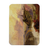 ザアボンゴージアットサンセット(油オン紙) マグネット (縦)