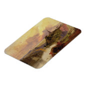 ザアボンゴージアットサンセット(油オン紙) マグネット (左側)