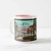 ザアメリカキャピトルヴィンテージコーヒーマグ ツートーンマグカップ (正面左)