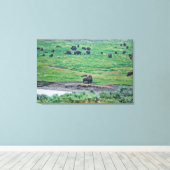 ザアメリカバイソン キャンバスプリント (インサイチュ (ウッドフロア))