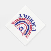 ザアメリカビューティフルレインボー スタンダードランチョンナプキン (角)