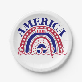 ザアメリカビューティフルレインボー ペーパープレート