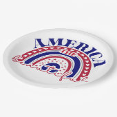 ザアメリカビューティフルレインボー ペーパープレート (アングル)