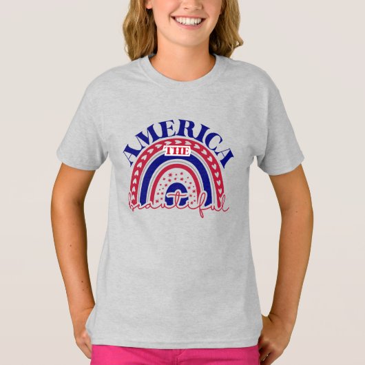 ザアメリカビューティフルレインボー Tシャツ (正面)