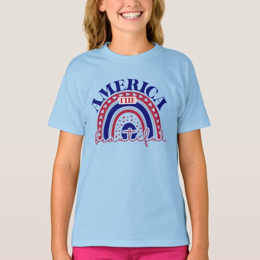 ザアメリカビューティフルレインボー Tシャツ (正面)