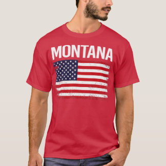 ザアメリカ国旗モンタナ Tシャツ