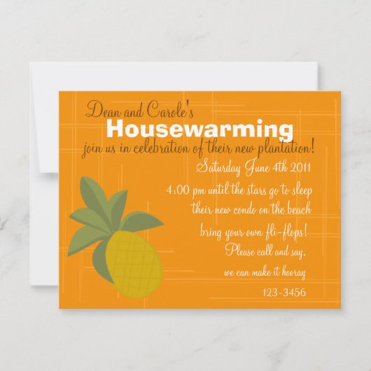 ザアメージドパイナップル 招待状 (正面)