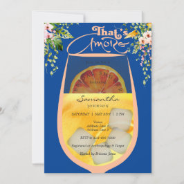 ザアモアピーチファズブルーアペロールブライダルシャワー 招待状