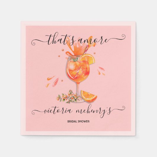 ザアモーレスピリッツブライダルシャワー スタンダードカクテルナプキン (正面)