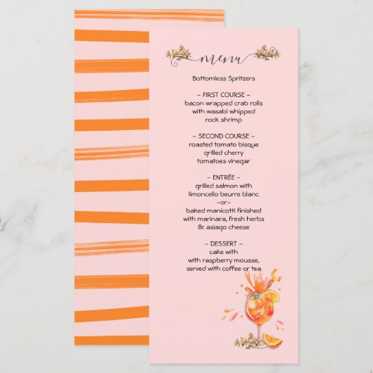 ザアモーレスピリッツブライダルブランチ メニュー (正面/裏面)