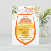 ザアモーレトロピカルアペロールフローラブライダルシャワー 招待状 (スタンド正面)