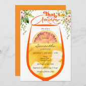 ザアモーレトロピカルアペロールフローラブライダルシャワー 招待状 (正面/裏面)