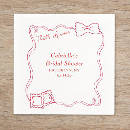 ザアモーレハンドドロッドパスタイタリアブライダルシャワー スタンダードカクテルナプキン