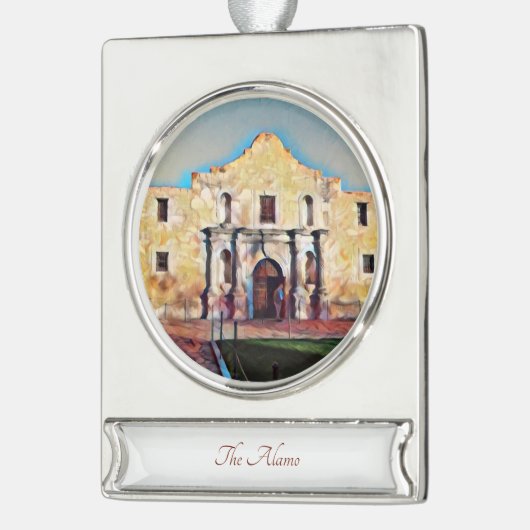 ザアラモトラベルアートウォーターカラーオーナメント シルバープレートバナーオーナメント (左)