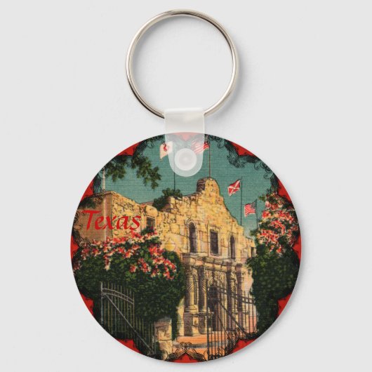 ザアラモヴィンテージテキサス州キーチェーン キーホルダー (正面)