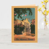 ザアラモヴィンテージテキサス州グリーティングカード カード (黄色い花)