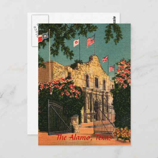 ザアラモヴィンテージテキサス州葉書 ポストカード (正面/裏面)