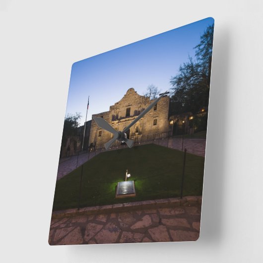 ザアラモ州オブテキサス州スクエアウォールクロック スクエア壁時計 (傾斜)