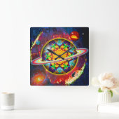 ザアルゴンオルブズカレイド スクエア壁時計 (ホーム)