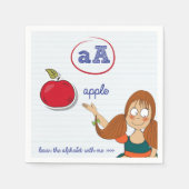 ザアルファベ学ット紙ナプキンス スタンダードカクテルナプキン (正面)