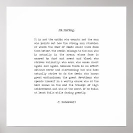 ザアレーナ引用文の男byセオドア・ルーズベルト ポスター