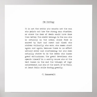 ザアレーナ引用文の男byセオドア・ルーズベルト ポスター