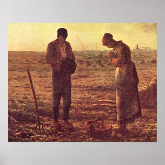 ザアンジェラス祈りの言葉ザ受胎告知ヴァージンメアリー ポスター (正面)