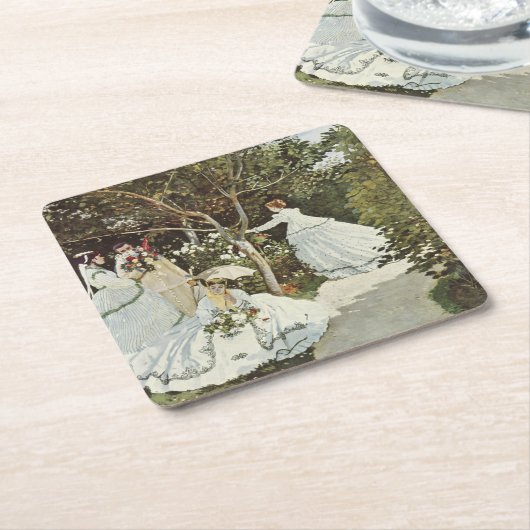 ザアンダムクロードモネの風車 スクエアペーパーコースター (アングル)