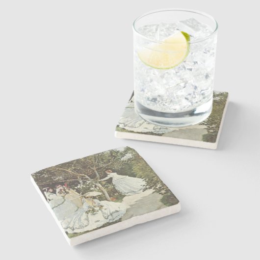 ザアンダムクロードモネの風車 ストーンコースター (横)