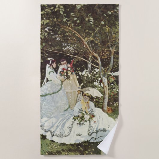 ザアンダムクロードモネの風車 ビーチタオル (正面)