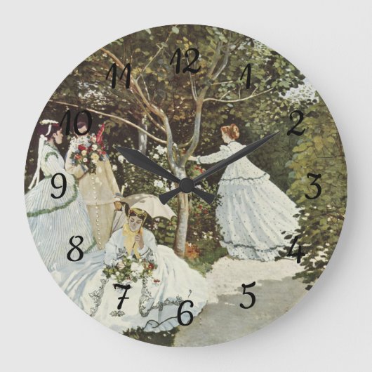 ザアンダムクロードモネの風車 ラージ壁時計 (正面)