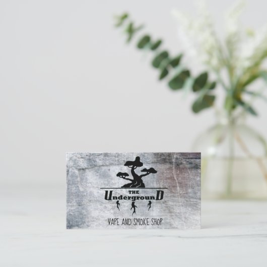 ザアンダーグラウンドビジネスカードグレイストーン 名刺 (スタンド正面)