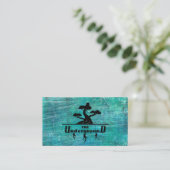 ザアンダーグラウンドビジネスカードターコイズ 名刺 (スタンド正面)