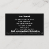 ザアンダーグラウンドビジネスカードブラック&ホワイト 名刺 (裏面)