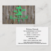 ザアンダーグラウンド・ビジネス・カード・ウッド 名刺 (正面/裏面)