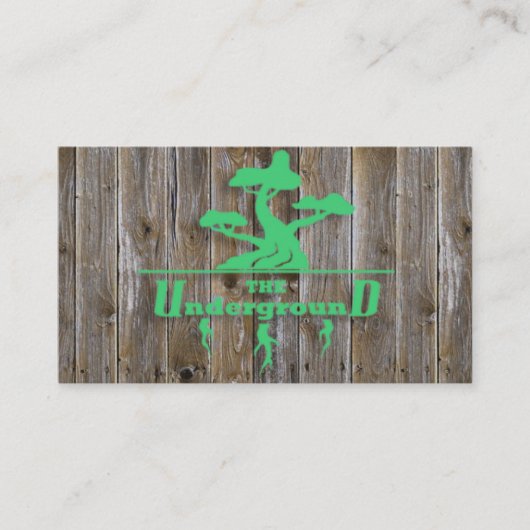 ザアンダーグラウンド・ビジネス・カード・ウッド 名刺 (正面)