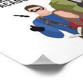 ザアンブレラアカデミーシルエット引用文ロゴブラック ポスター (角)