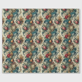 ザアーキーン無政府状態 – ゴシックフローラバンダナ ラッピングペーパー (フラット)