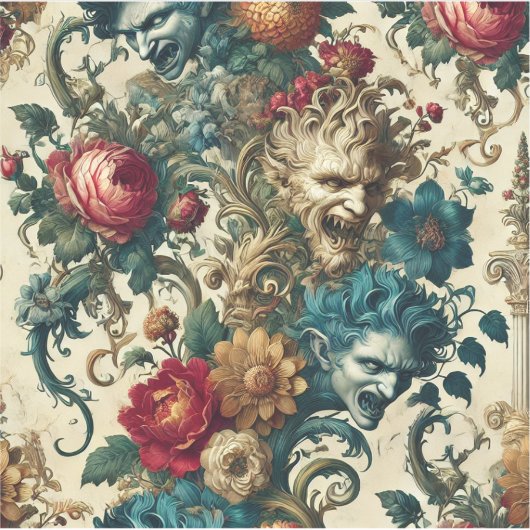 ザアーキーン無政府状態 – ゴシックフローラ枕 シール (正面)