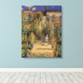 ザアーティストズガーデンアットベテウイルバイクロード・モネ キャンバスプリント (インサイチュ (ウッドフロア))