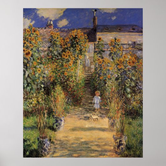 ザアーティストズガーデンアットベテウイルバイクロード・モネ ポスター (正面)