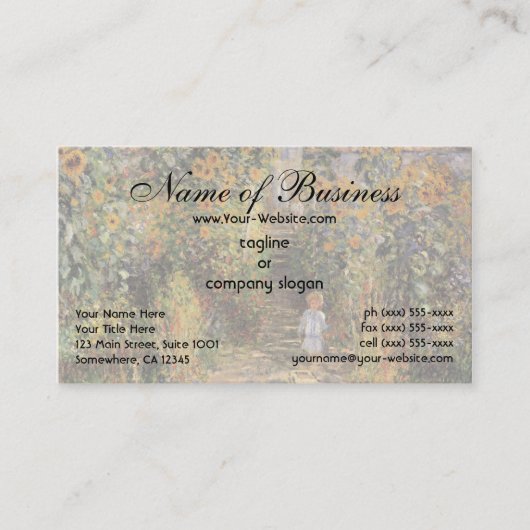 ザアーティストズガーデンアットベテウイルバイクロード・モネ 名刺 (正面)