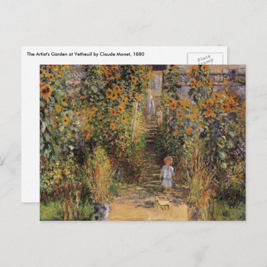 ザアーティストズガーデンアットヴェチュイルバイクラウドモネ ポストカード (正面/裏面)