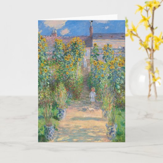 ザアーティストズガーデンアットヴェテウイルバイクロード・モネ カード (黄色い花)
