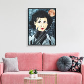 ザアーティス絵を描ズバイアルフレッドキツネ キャンバスプリント (インサイチュ (リビング))