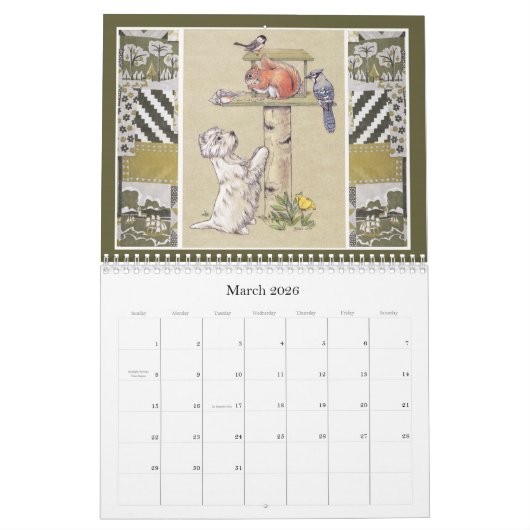 ザアートフルウェスティー2017 カレンダー (3月 2026)